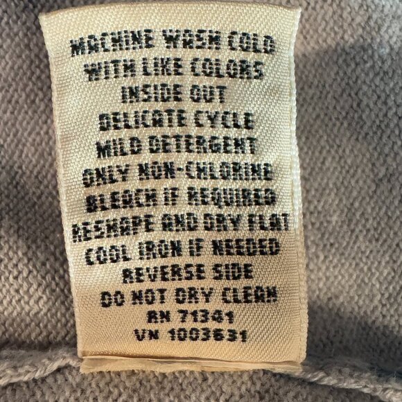 L.L. Bean Blue & Gray. Floral Women's Open Front Cardigan - Picture 7 of 7